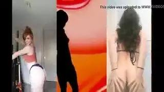 جنس جماعي في غرفة النوم: مراهقات وقضيب مزيف ضخم